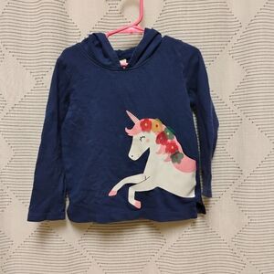 Carter's Girls Blue Unicorn Hoodie for Kids Size 4T